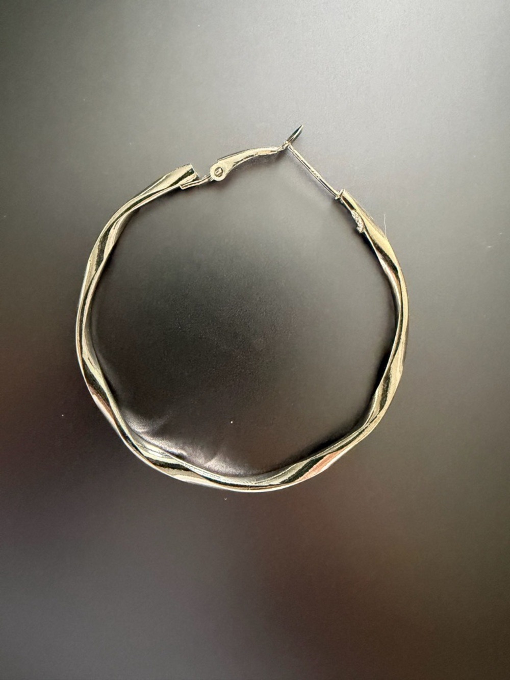 Silver Twisted Hoop Earrings - Women Jewelry